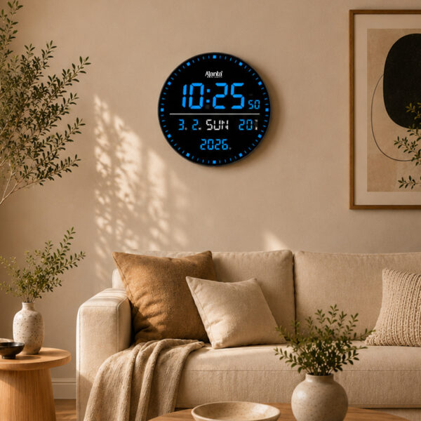 Digital Calendar Wall Clock – DC-247 MC - BLUE