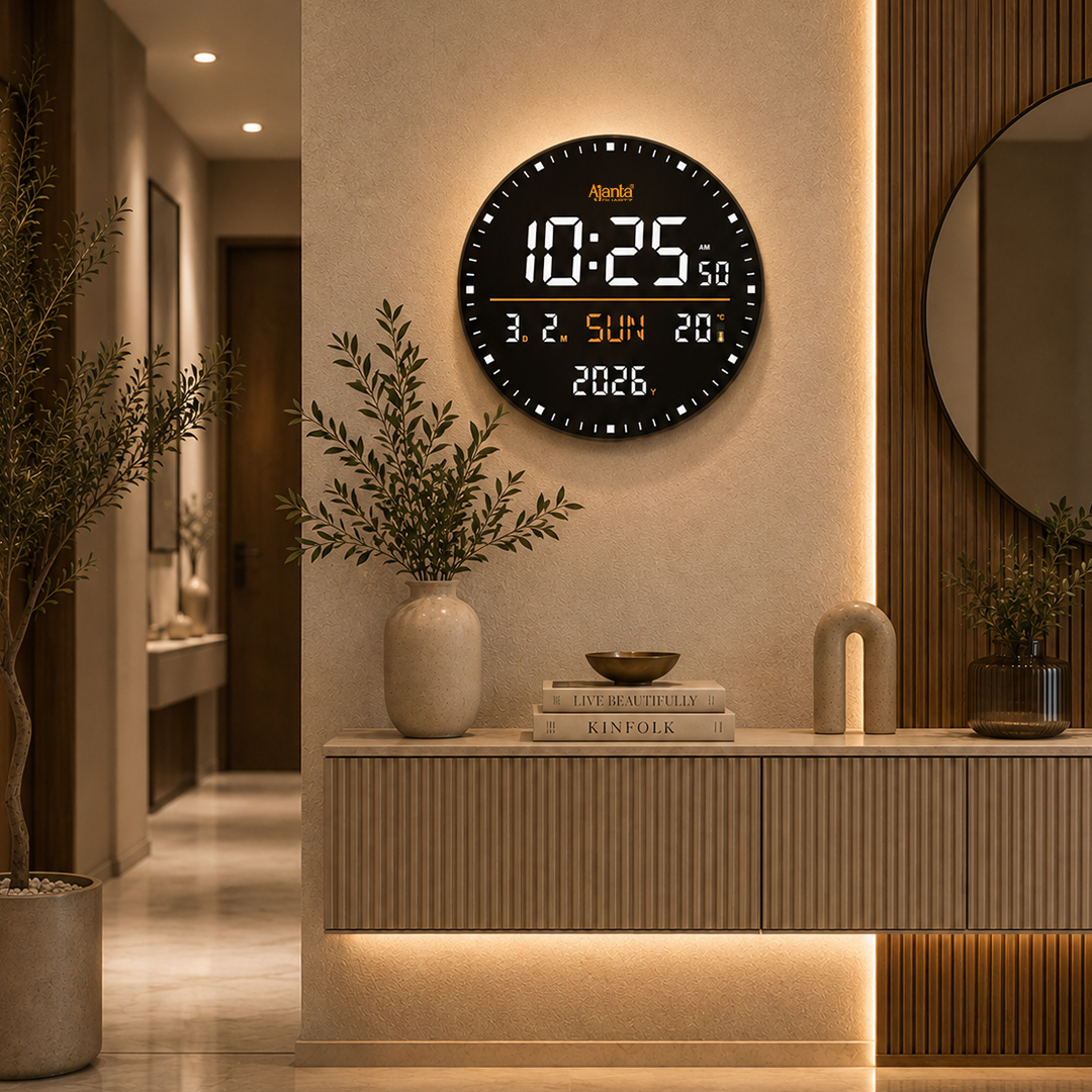 Artboard 1 copy Digital Calendar Wall Clock – DC-247 MC - WHITE - Image 1