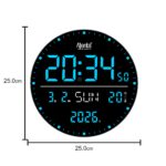 Digital Calendar Wall Clock – DC-247 MC - BLUE - Image 2