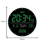 Digital Calendar Wall Clock – DC-247 MC - GREEN - Image 2
