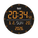 Digital Calendar Wall Clock – DC-247 MC - ORANGE