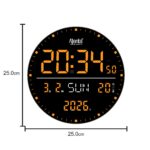 Digital Calendar Wall Clock – DC-247 MC - ORANGE - Image 2