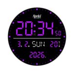 Digital Calendar Wall Clock – DC-247 MC - PURPLE