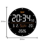 Digital Calendar Wall Clock – DC-247 MC - WHITE - Image 2