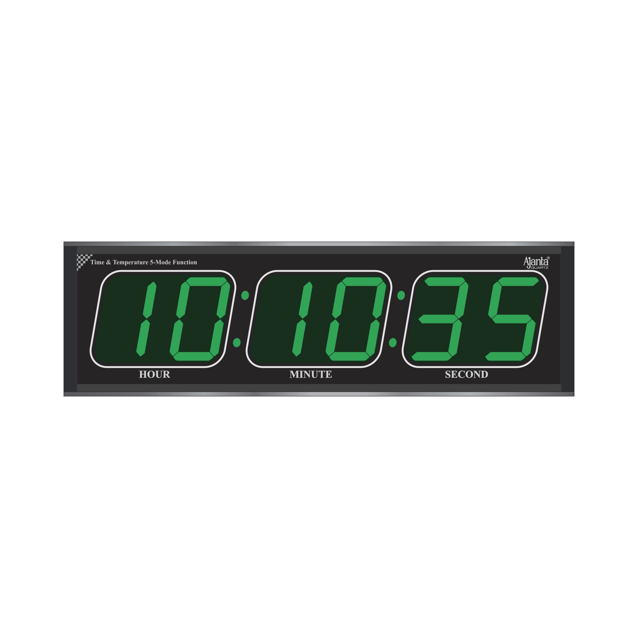 DC-267 MC FRONT GREEN Digital Calendar Wall Clock – DC-267 MC-GREEN - Image 1