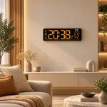 Digital Calendar Wall Clock – DC-177 MC - ORANGE - Image 2