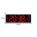 Digital Calendar Wall Clock – DC-177 MC - RED - Image 3