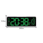 Digital Calendar Wall Clock – DC-177 MC - GREEN - Image 3