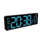 Digital Calendar Wall Clock – DC-177 MC - BLUE - Image 6